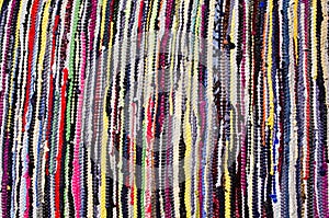 Carpet of colored rags