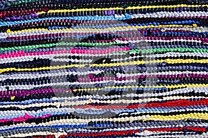 Carpet of colored rags