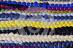 Carpet of colored rags