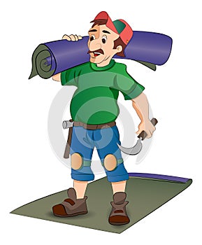Carpet Installer, illustration