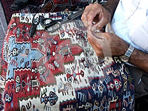 Carpet mending photo