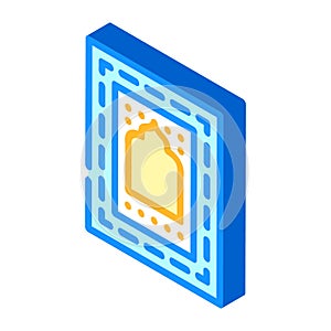 carpet for namaz isometric icon vector illustration