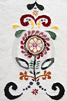 Carpet pattern made from wool for background