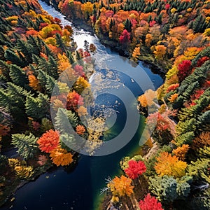 The Carpet of Seasons: Aerial snapshots capturing the ever-changing colors and patterns of nature throughout the year