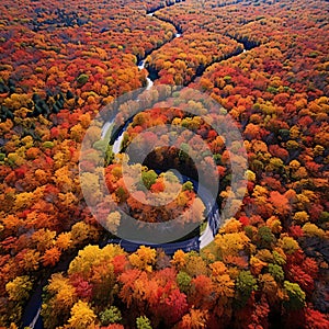 The Carpet of Seasons: Aerial snapshots capturing the ever-changing colors and patterns of nature throughout the year
