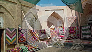 Carpet shop selling oriental rugs in Khiva