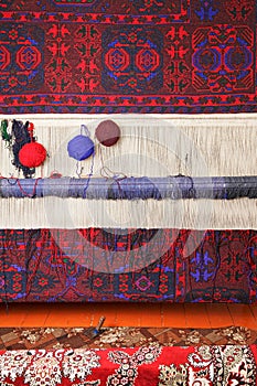 Carpet weaver workplace