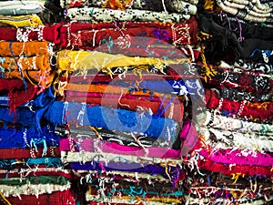 Carpets on a moroccan bazar