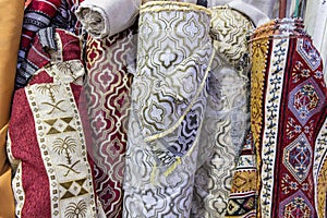 Carpets for sale at the market in Tabuk photo