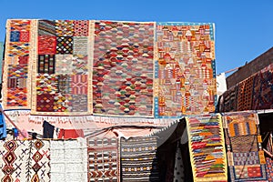 Carpets in the souks of Marrakesh photo