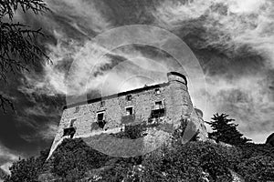 Carpinone, Molise, Isernia. The  medieval castle.