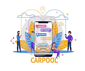 Carpool Mobile Application. Ride Planning in Chat