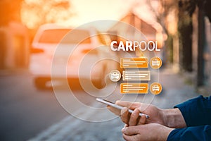 Carpool mobility concept photo