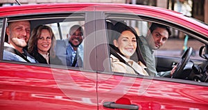 Carpool Ride Sharing. African People