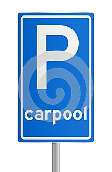 Carpool roadsign