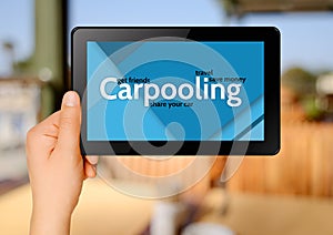 Carpooling internet concept photo