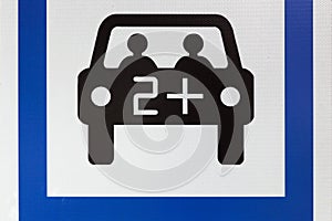 Carpooling point sign