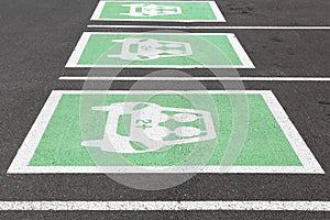 Carpooling point sign and parking