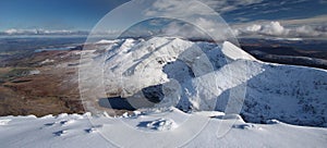 Carrantoohil covered with snow