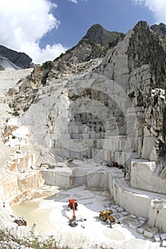 Carrara Marble cave mountain photo