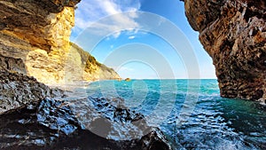 Carrara marble quarries mountains landscape , Tuscany, Italy