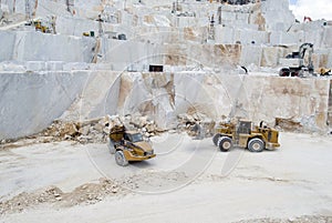 A Carrara marble quarry