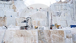 A Carrara marble quarry