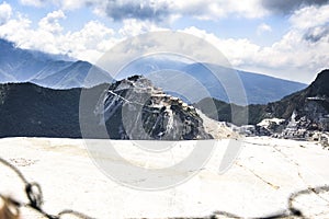 Carrara marble quarry. Apuan Alps, Tuscany, Italy