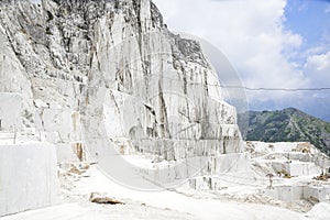 Carrara marble quarry. Apuan Alps, Tuscany, Italy photo