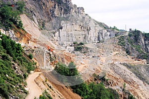 Carrara marble stone pit