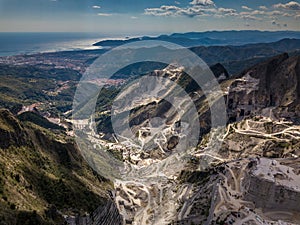Carrara mountains. quarry photo