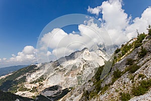Carrara's marble quarries in Italy