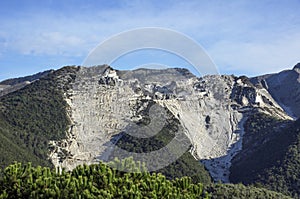 Carrara, white marble quarries