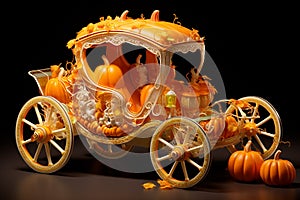 Carriage Made of Pumpkins