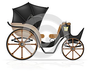 Carriage for transportation of people vector illustration