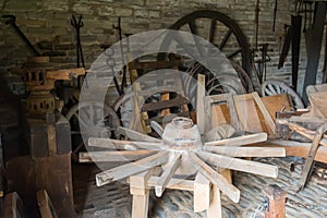 Carriage wheels workshop