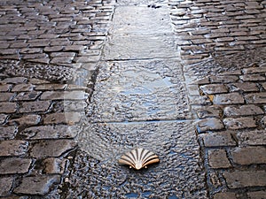 Carriageways of the camino de santiago photo