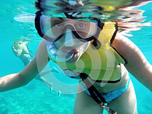 Carribean snorkeler