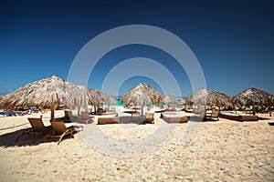 Carribean vacation, beautiful tropical beach