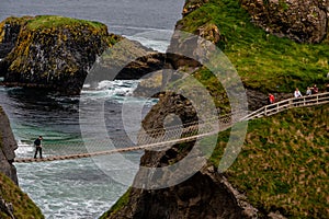 Carrick a rede near bushmills in northern ireland along the coast of antrim