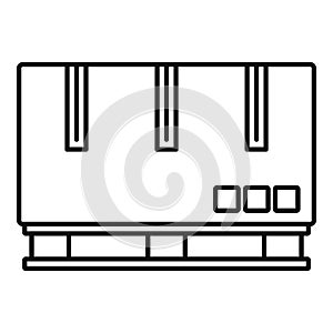 Carrier box pallete icon, outline style