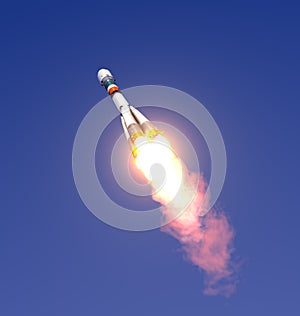 Carrier rocket Soyuz-Fregat Take Off