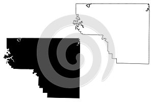 Carroll County, Arkansas U.S. county, United States of America,USA, U.S., US map vector illustration, scribble sketch Carroll