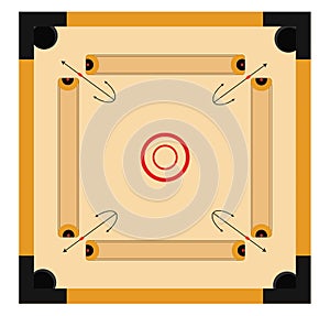 Carrom game board, icon
