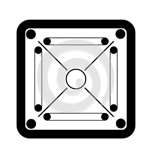 carrom table icon vector