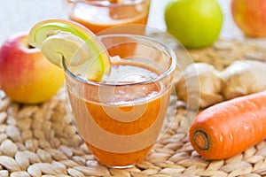 Carrot with Apple and Ginger juice