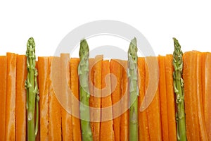 Carrot and asparagus fence