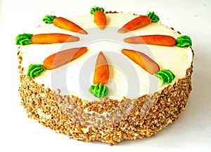 Carrot cake isolated