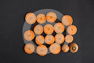 Carrot cut into slices