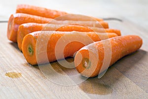 Carrot on cutting board